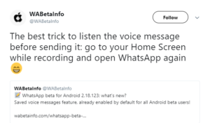 What’s app new feature voice 